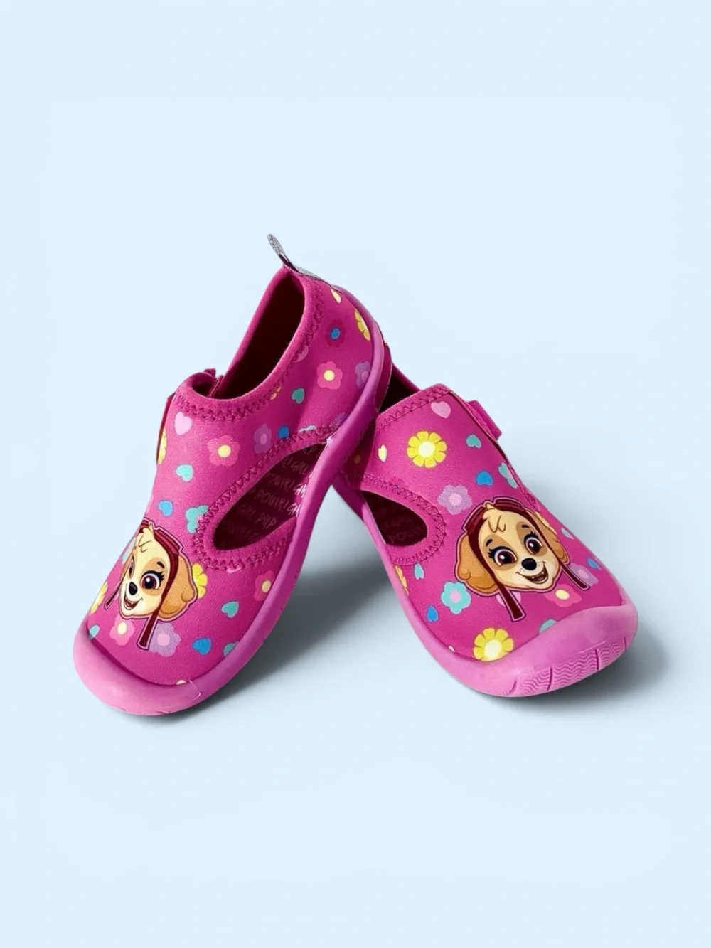 NWOT Paw Patrol Skye Water Shoes Pink Floral Thick‑Sole Toddler Girl 10